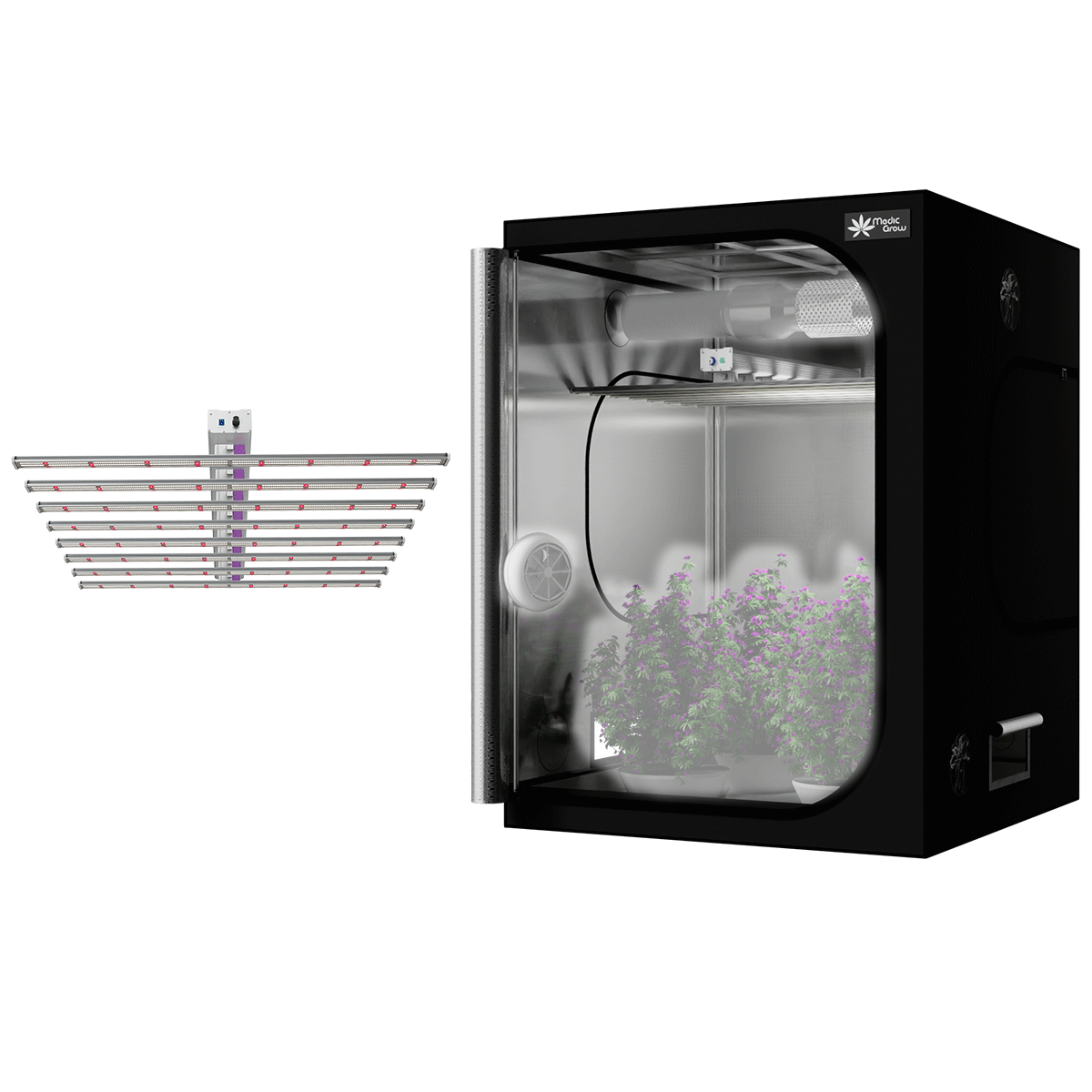 Medic Grow Ez-8S LED Grow Lamp & 150x150 LED Grow Set 640Watt